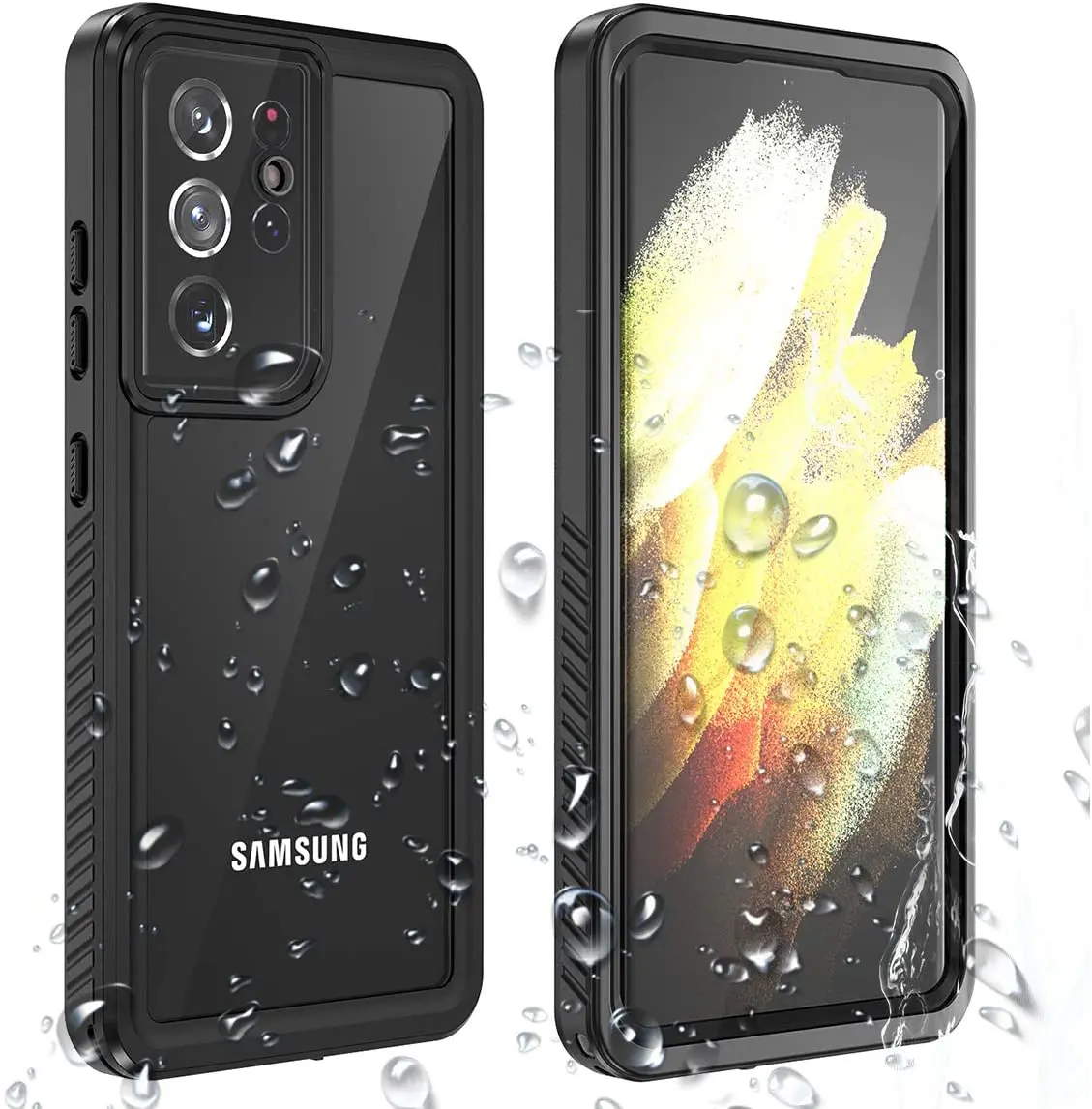 

Waterproof Case for Samsung Galaxy S21 Ultra 5G S21+ S20 Ultra Swim Proof Case Built-in Screen Protector Cover Protection Capa