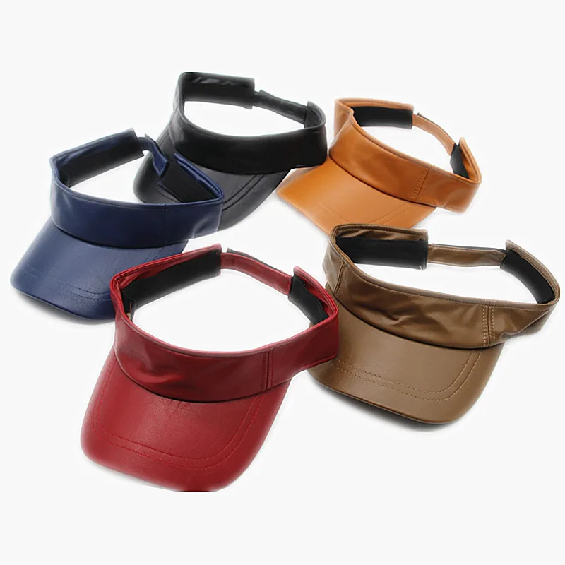 Летний стиль экокожа (полиуретан) плотная солнцезащитный козырек шапка