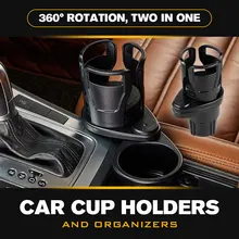 Drink Holder In Car All Purpose Car Cup Holder 2 IN 1 Multifunctional Vehicle-mounted Stand Water Cup Drink Bottle Organizer