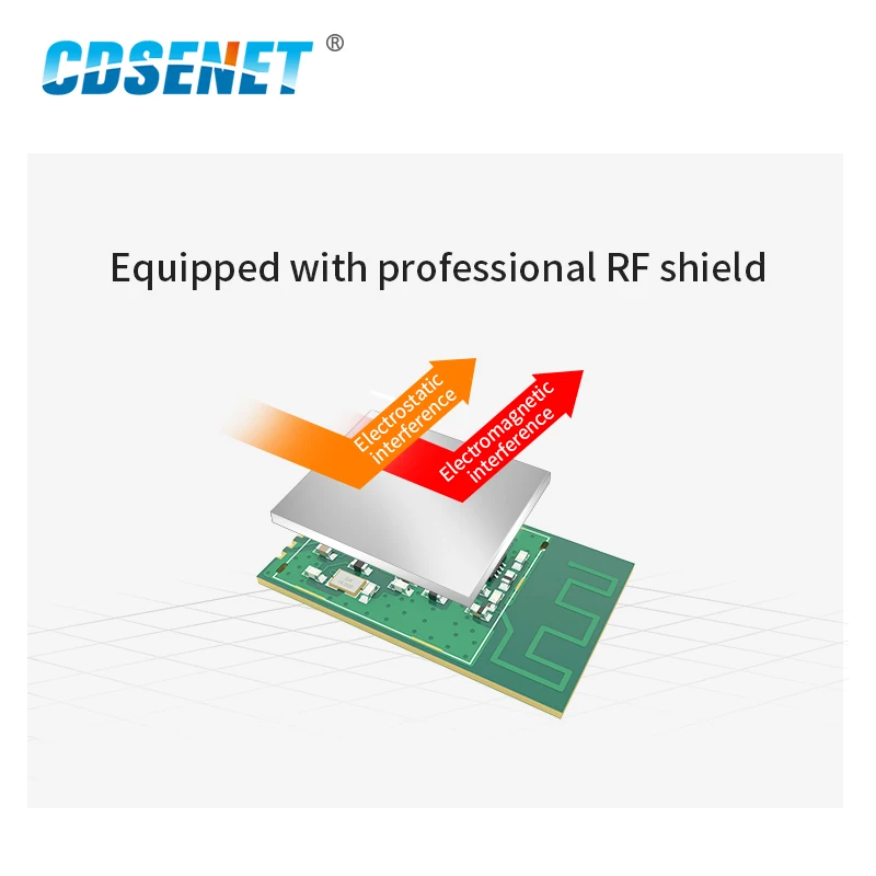 NRF24L01P 2 4 GHz RF модуль SPI 27dBm дальний передатчик CDSENET E01-2G4M27S PCB антенна беспроводной