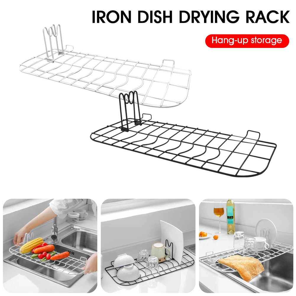 

Dish Drying Rack over the Sink Metal Wire Drainer Shelf with Removable Dish Stand Sink Organizer Kitchen Accessories Shipping