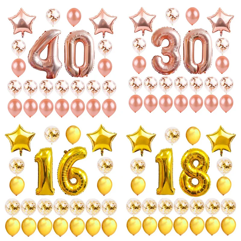 

Шары воздушные декоративные из латекса и алюминия, 24 шт.