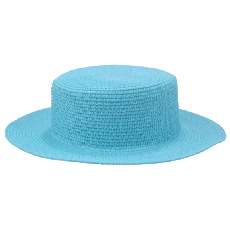 

sun hats for women solid flat top wide brim straw hat summer spring outdoor beach handemade casual white black men women hats