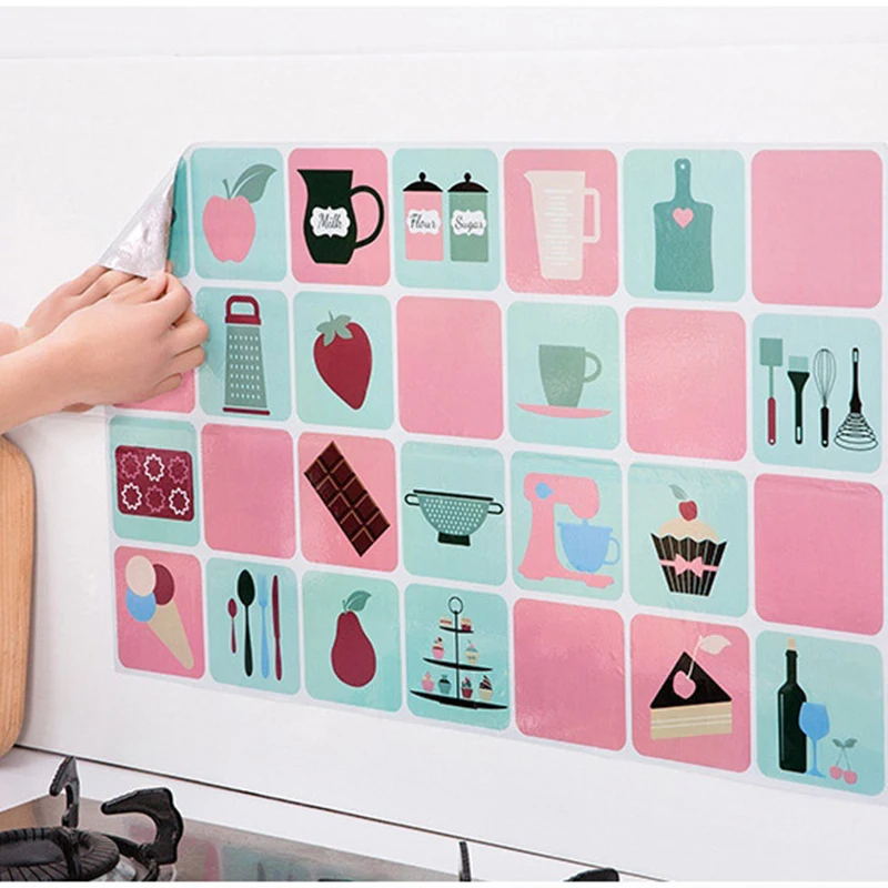 Маслостойкая Съемная кухонная ПВХ наклейка самоклеящаяся Водонепроницаемая