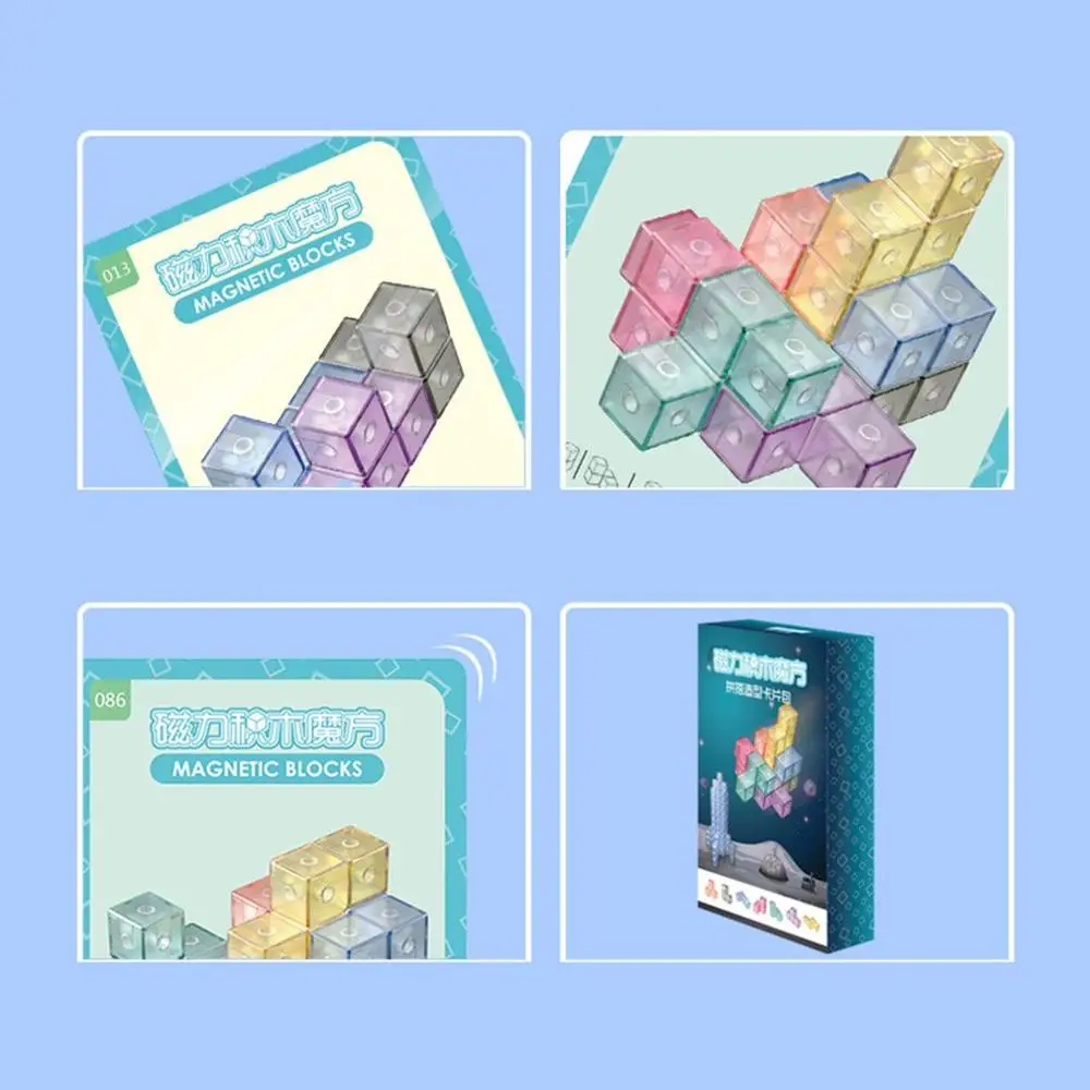 

Puzzle Blocks Magic Cube Magnetic Blocks Soma Cube Magnet 3x3x3 Cube Educational Toys Children Toys For Kids Block Magico Cubo