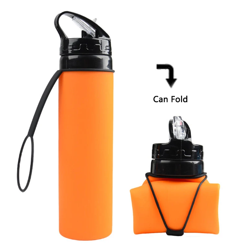 Новая складная бутылки Портативный Складная герметичность силиконовые напиток