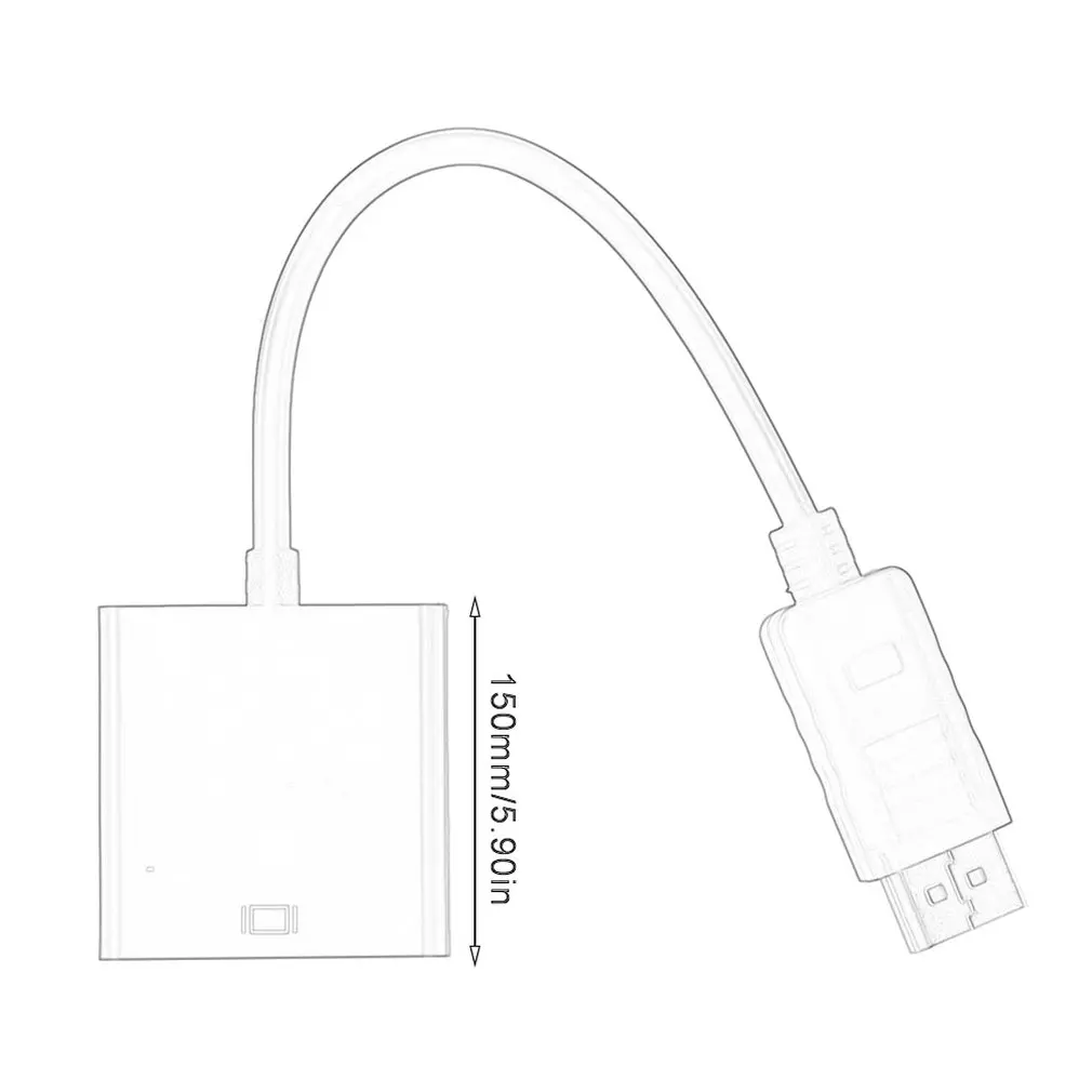 DisplayPort для Vga Dp к кабель большой Кабель адаптер Dlle адаптера идеальная без потерь
