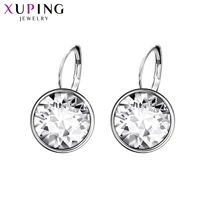 xuping jewelry fashion popular crystal earring with rhodium plated for women gift xe2189