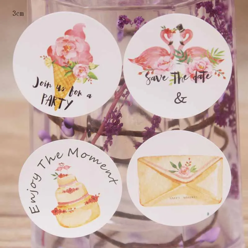 Новый дизайн 3 см100 шт. наклейка спасибо с цветочным узором Рождественская