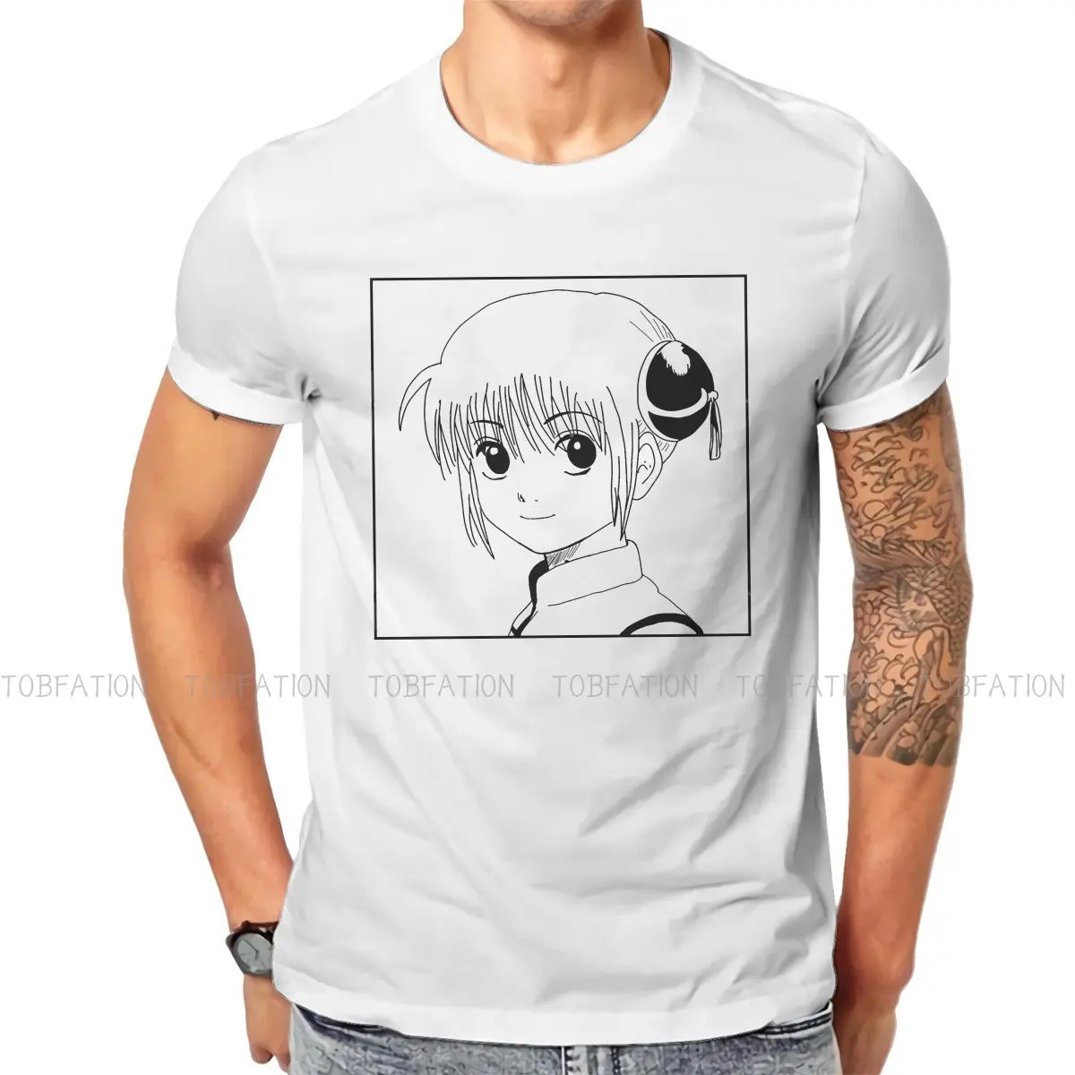 

Kagura футболка в портретном стиле Приключения Gintama аниме Удобная креативная Подарочная одежда футболка горячая Распродажа