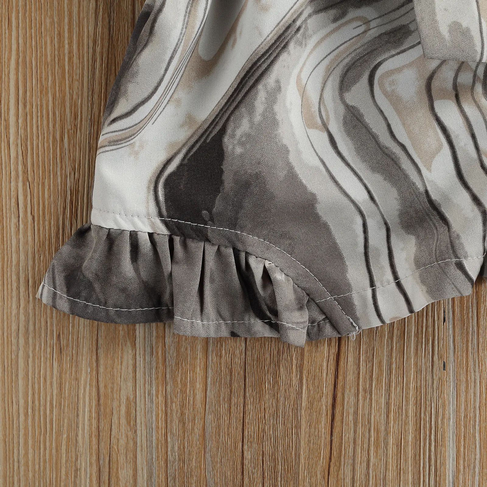 Дети тай дай Ромпер Для слинга с оборками без рукавов для маленьких девочек v