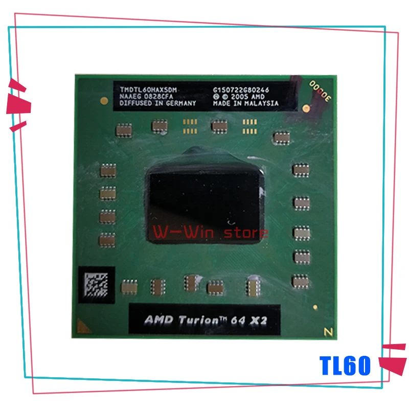 AMD Turion 64 X2 мобильный технологии TL 60 TL60 2 0 ГГц двухъядерный нить Процессор