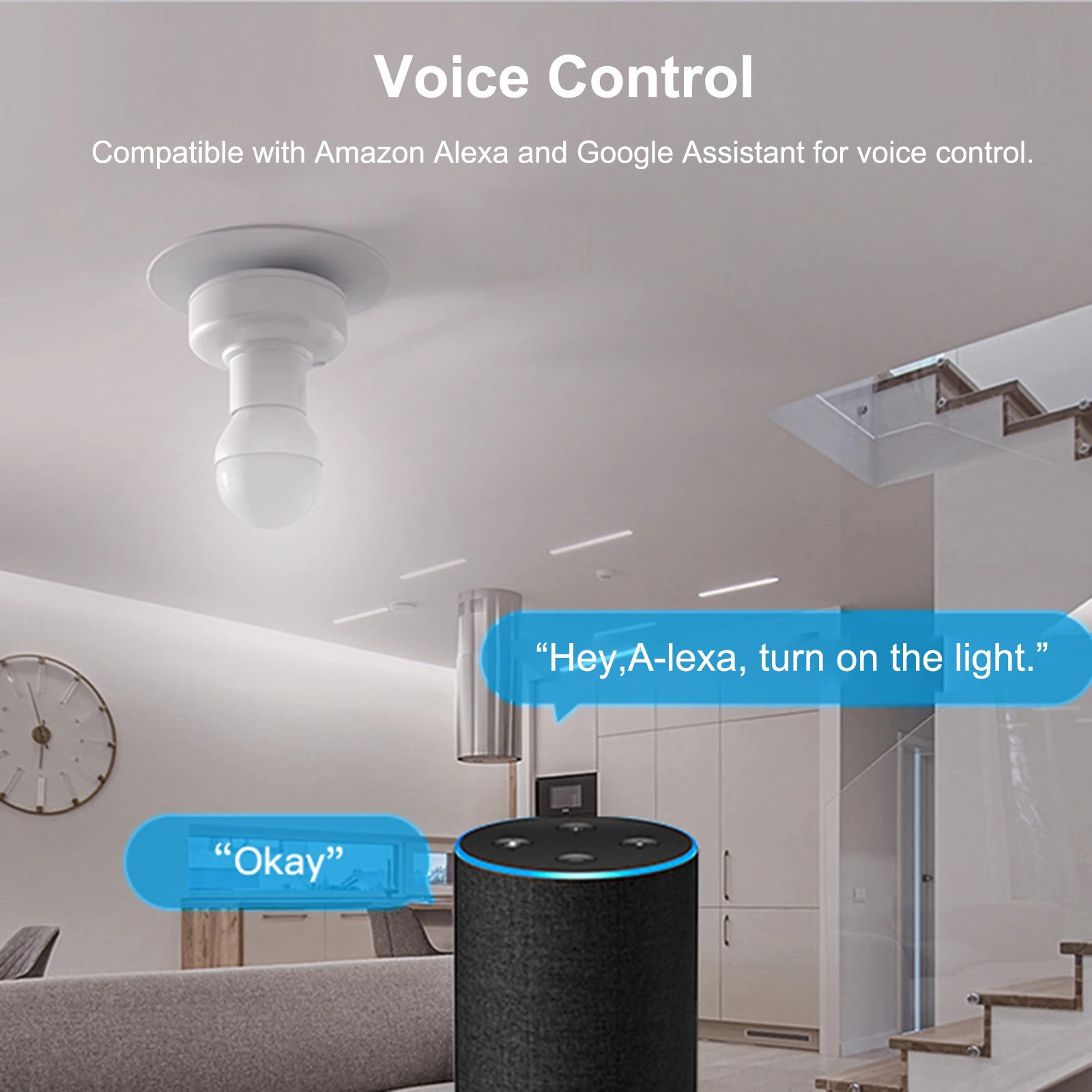 Tuya Smart Slampher WiFi умный светильник держатель лампы E27 Беспроводной светильника или