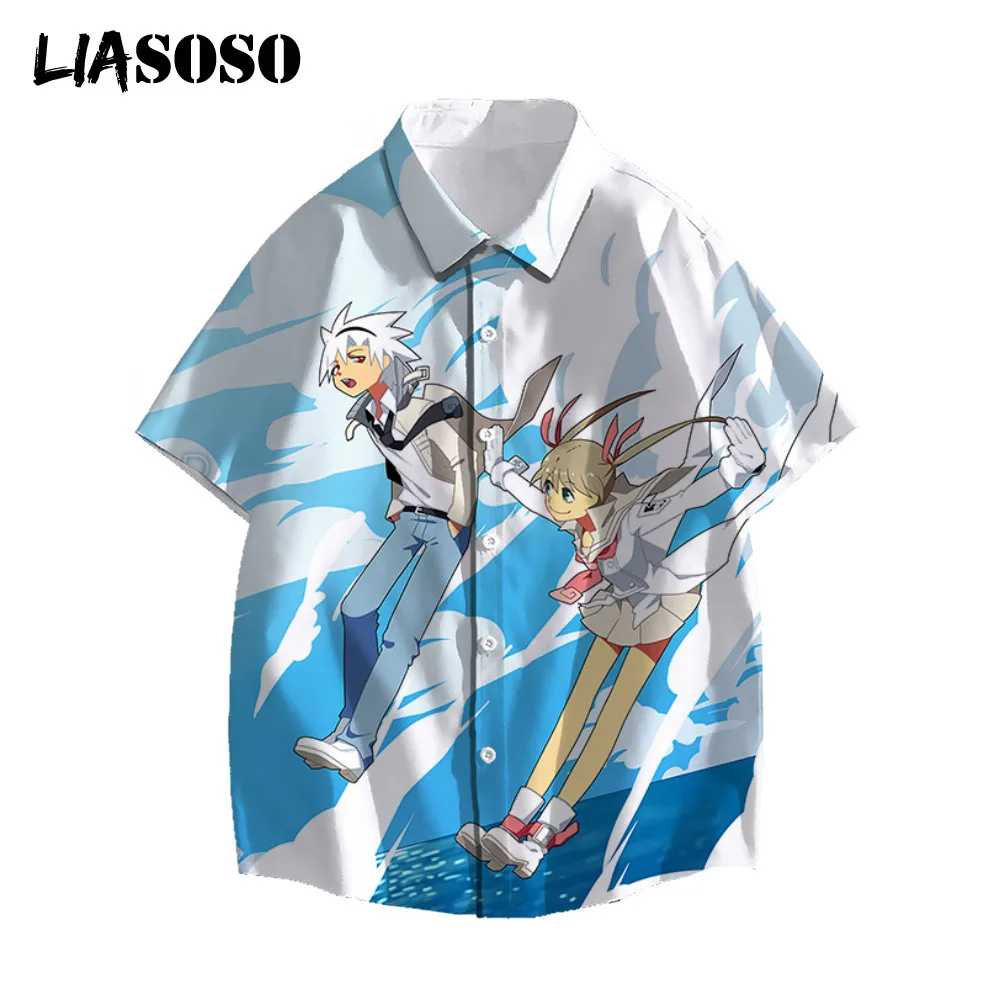 

LIASOSO 3D Print Anime Shirts Japanese Manga Soul Eater MAKA ALBARN Black Star Cosplay Short Sleeve Men Women Summer Shirt Tops