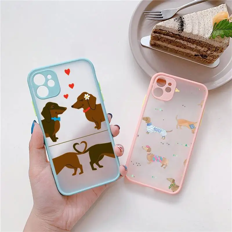 

Dachshund Dog Phone Case Matte Bumper Case For iphone 13 12 11 Pro Max X XS Max XR 7 8 Plus 12mini