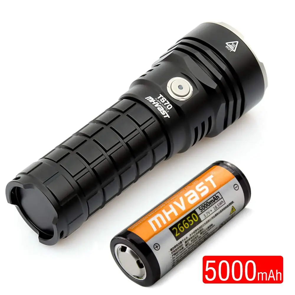 Новинка! Светодиодный фонарик mhsm ts70 cree XHP70.2 3860 lumnes высокомощный для поиска Type c 2A