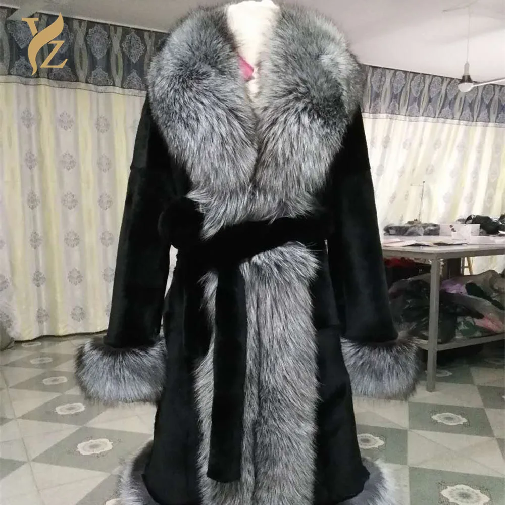 YZ. FURTURE/Модная теплая зимняя куртка из натурального меха кролика рекс высокого качества, новая куртка из натуральной кожи, модная Женская Толстая кофта