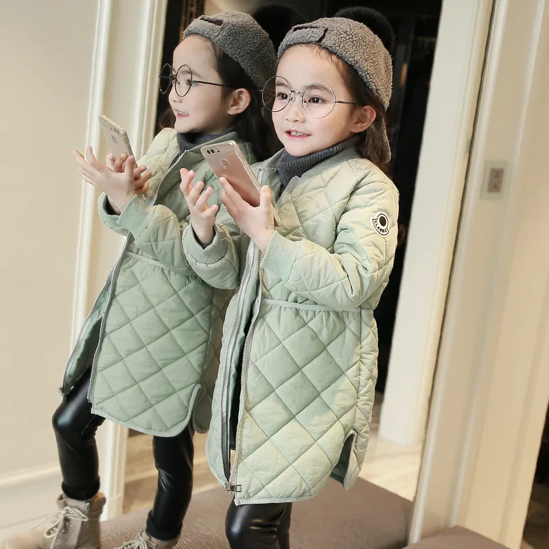 Коллекция 2019 года Брендовое зимнее пальто для маленьких девочек тонкое детское