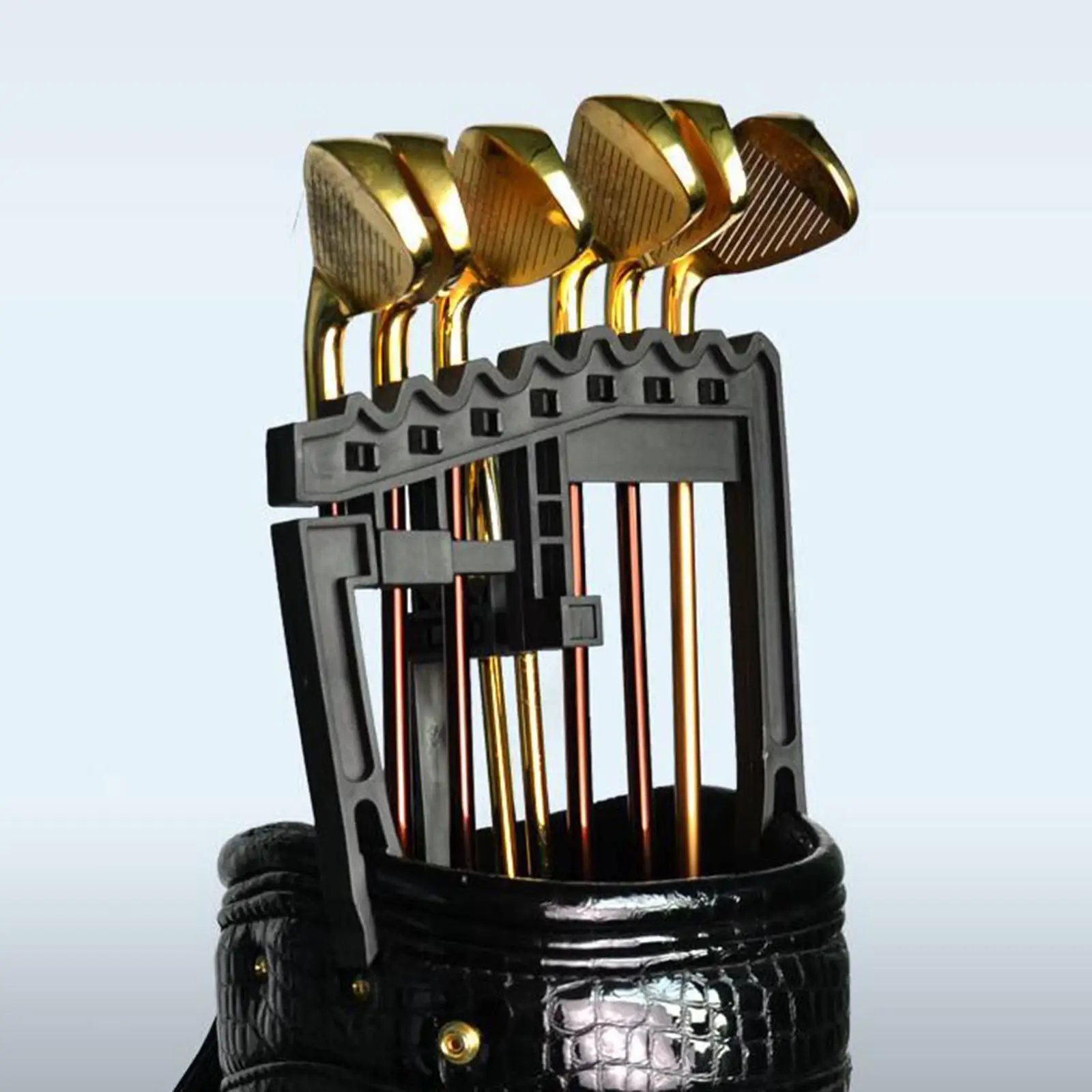 

Органайзер для сумки для гольфа, стойка, зажим на клюшку, аксессуары для гольфа, держатель для 9 металлических клубов, уличная сумка для голь...