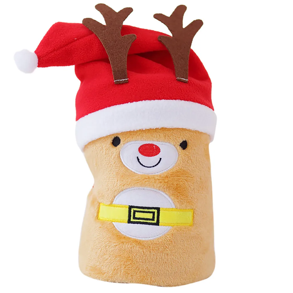 OUNEED 1 Pc Hat and Flannel Blanket Set Snowman Super Soft Christmas Cartoon Flannel Fluffy Blanket Bed Sofa Children Gift#45