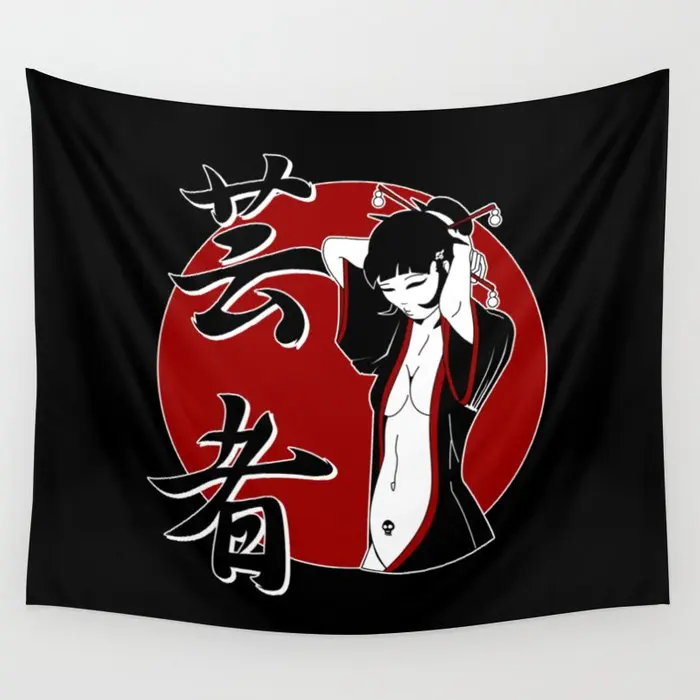 

Geisha Pinup десять гобелен настенный подвесной хиппи гобелены ковры для дома гостиной спальни украшения скатерти одеяло