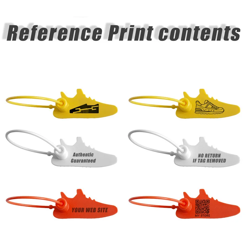 100 шт. пользовательские обувной ярлыки бирок одноразовая пластиковая обувь на