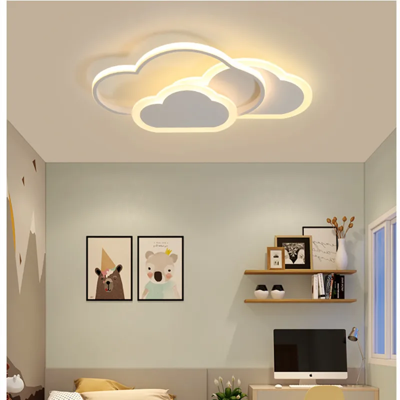 

Nordic Lovely Cloud RC Dimming Aluminium Ceiling Lamp Bedroom Light Fixtures Kid's Room Modern Lighting Kitchen LED Lamps