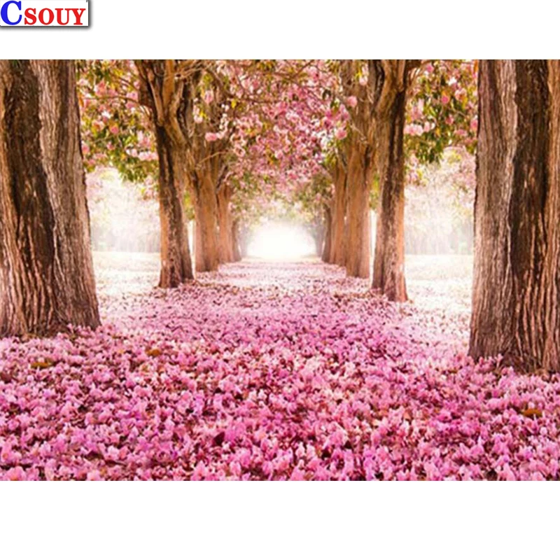 

Diy Diamond Embroidery Cherry blossoms Diamond Mosaic Drawing Full Square Round Drill Diamond Painting Cross Stitch Home Decor