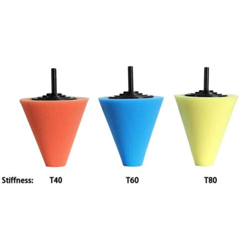 

Polishing Pad Sponge Cone Adhesive Suction Cup 14pcs Per Set Polishing Kit Buffing Pad Wheel Polishing Cone Car Body Wheels