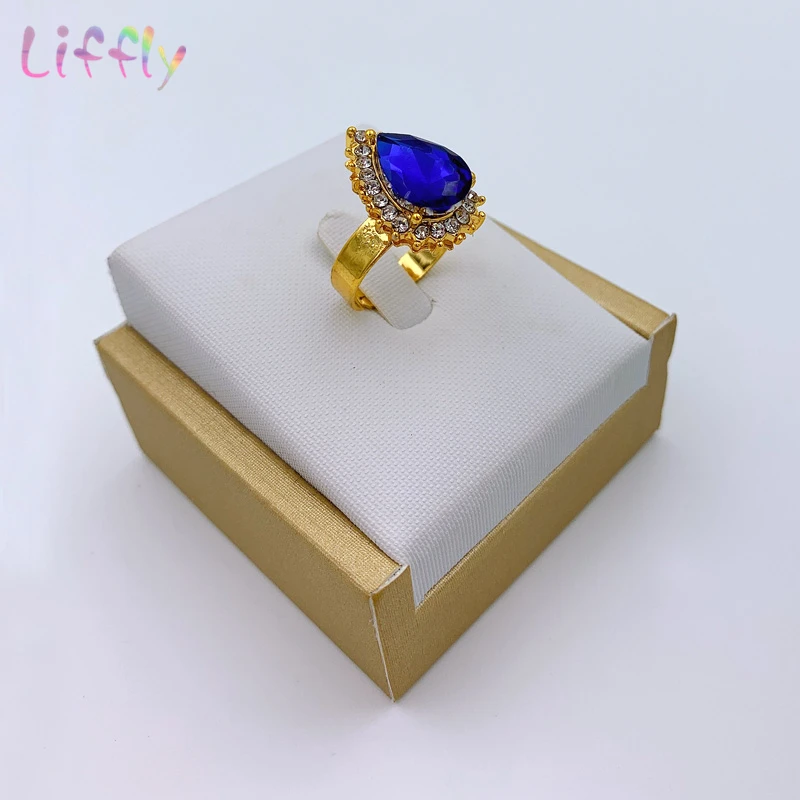 Дубай синий кристалл свадебные ювелирные изделия большое ожерелье браслет