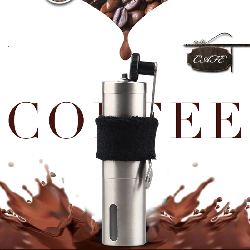 Ручная керамическая кофемолка из нержавеющей стали регулируемая мельница для