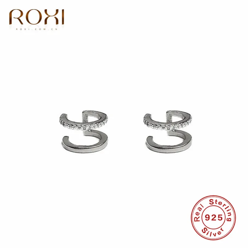 ROXI модные маленькие ушные манжеты полые u-образные клипсы на сережках альпинистские без имитация Пирсинга Хряща Серьги из стерлингового серебра 925 пробы