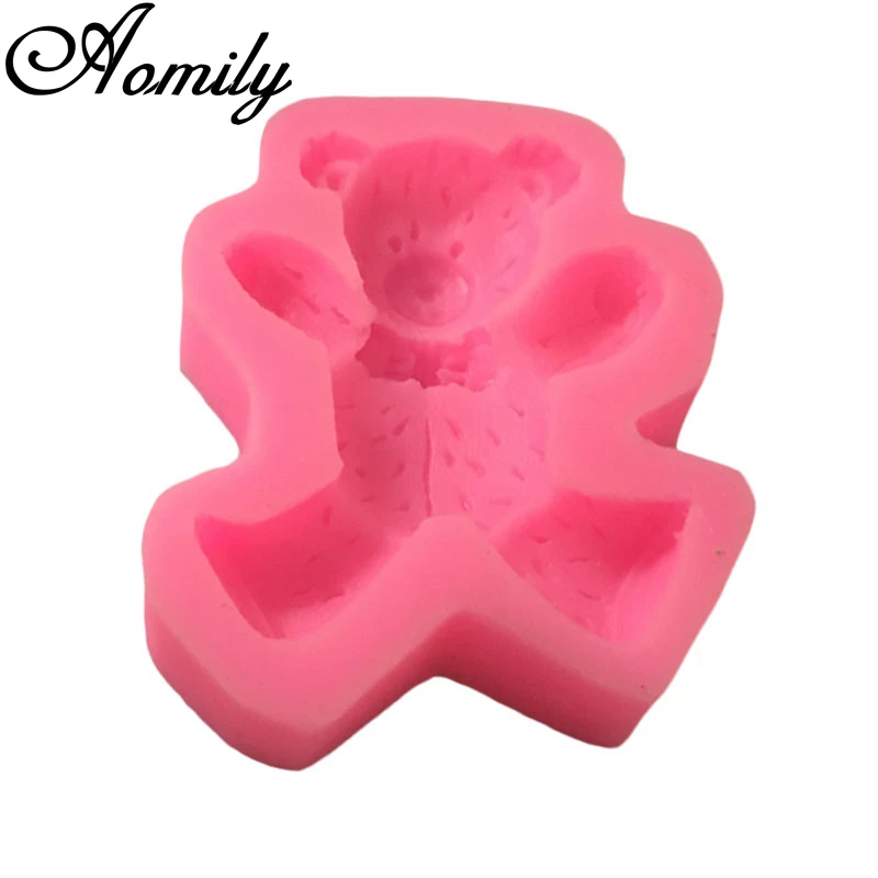 Aomily силиконовые формы для торта 3D Медведь помадка сахарное ремесло шоколадные