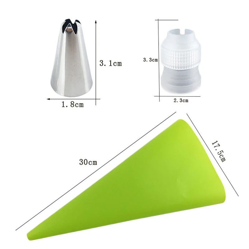 Насадка из нержавеющей стали для изготовления кондитерских мешков 16 шт./компл. |