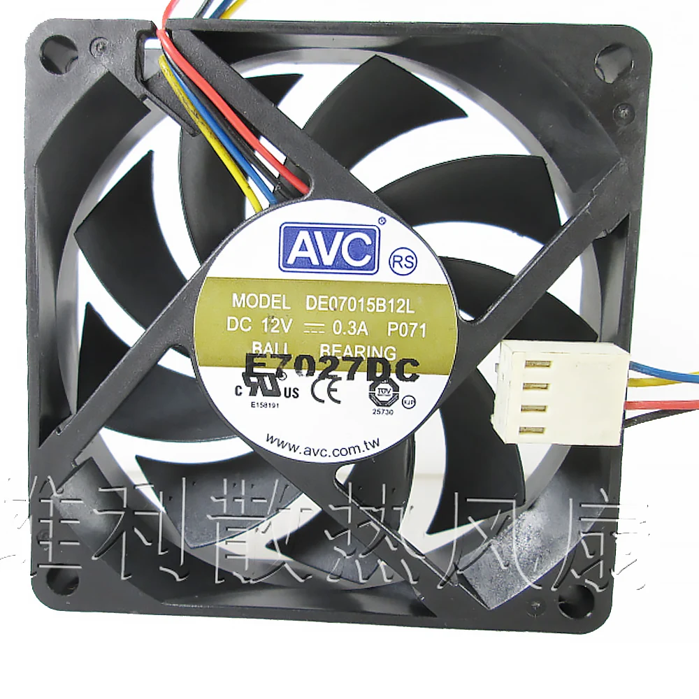 Для AVC DE07015B12L 7 см 70*70*15 мм 70 чехол для компьютера кулеры процессора 12 в 0. Кулер 3а 7см