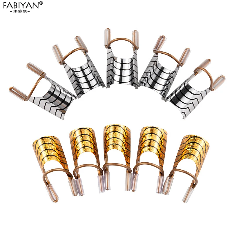 Металлическая форма 5 шт. для дизайна ногтей C изогнутая направляющая выдвижения