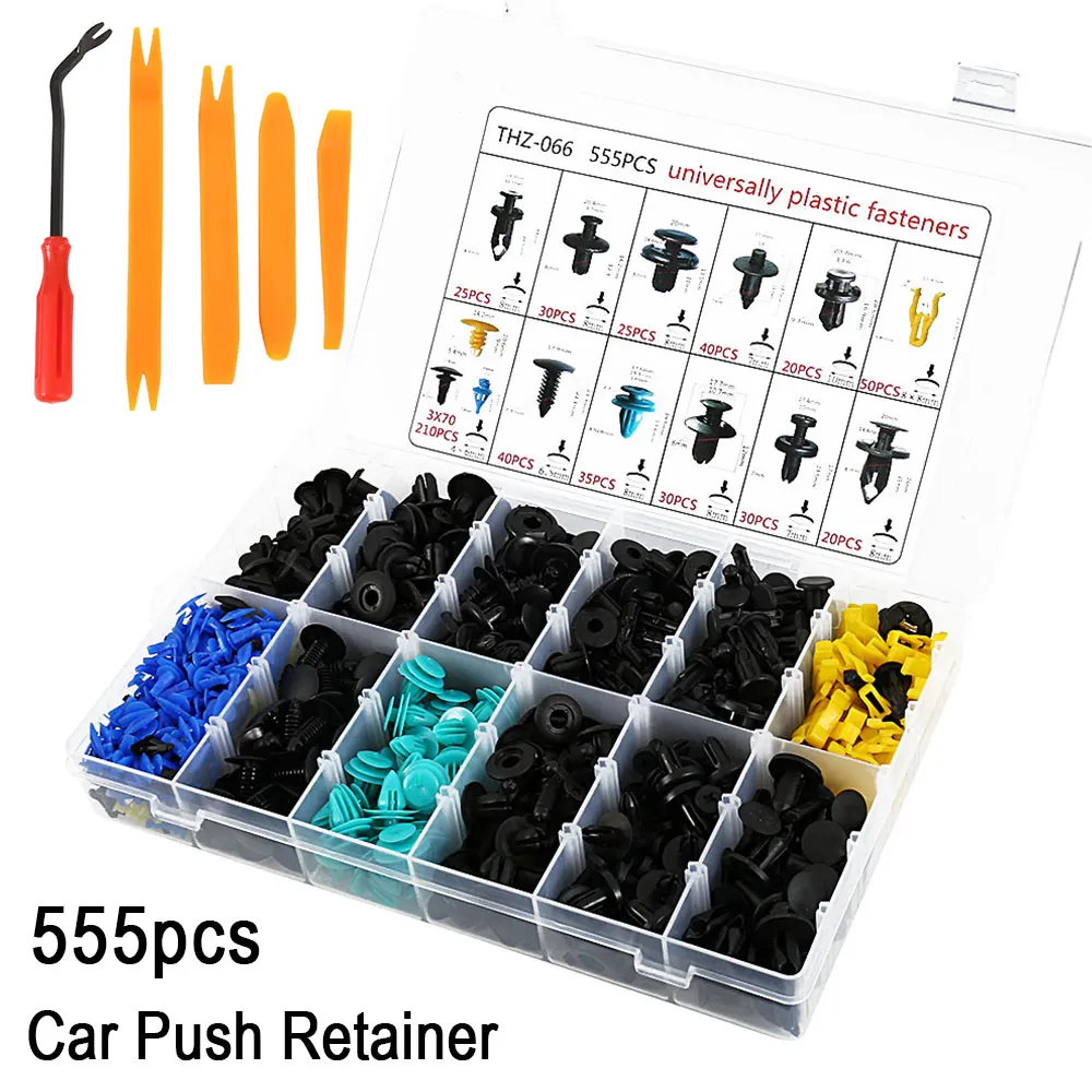 555 шт./компл. пластиковые автомобильные клипсы фиксатор отделка дверной панели