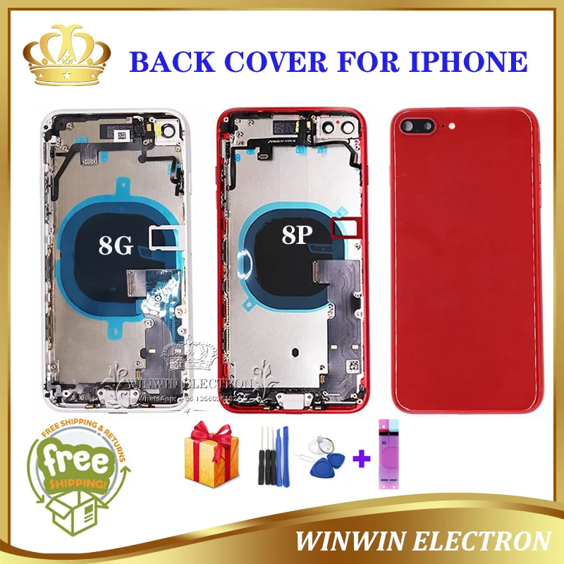 100% протестированная гарантия задняя крышка средняя Рамка для iphone 8G 8P корпус