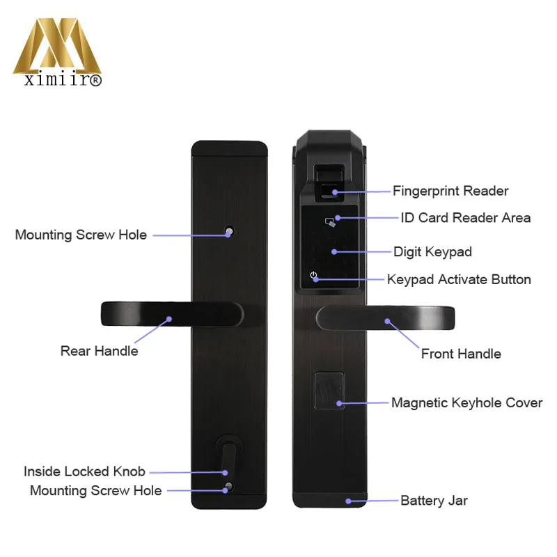 Дверной замок S903 с биометрической разблокировкой по отпечатку пальца умный