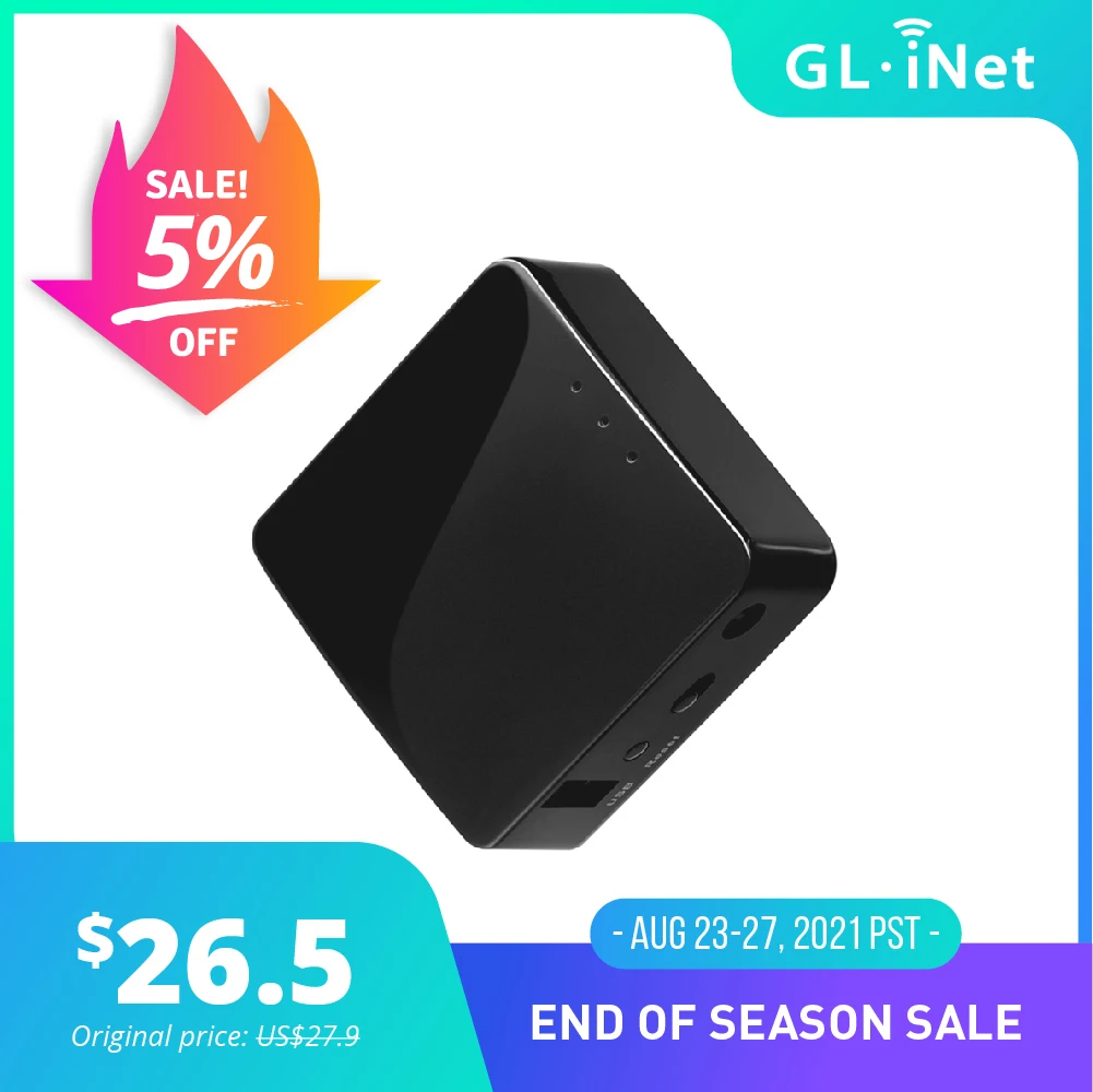 GL.iNet GL AR300M16 мини роутер Wi Fi ретранслятор OpenWrt предустановленный 300 Мбит/с Высокая