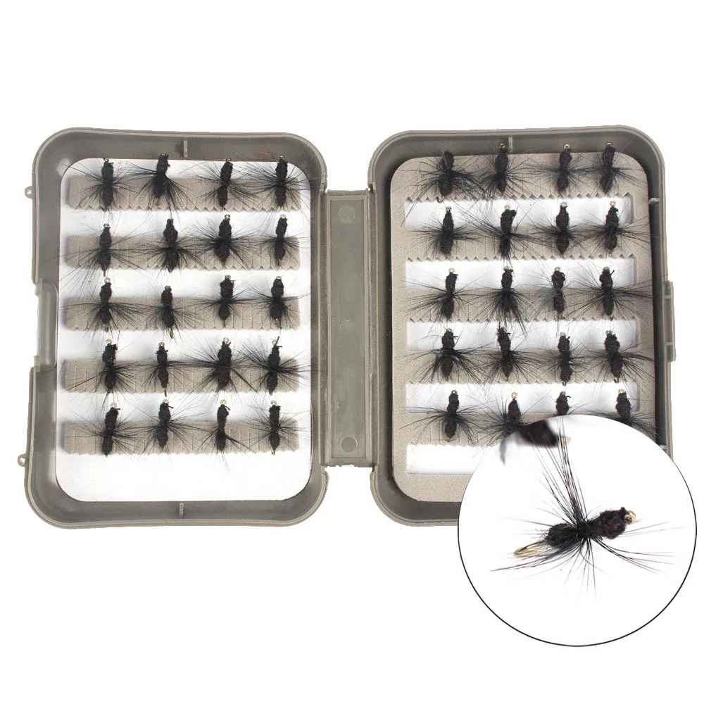 Горячая Распродажа 40 штук рыболовные приманки крючки снасти черный красный