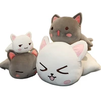 25 60cm kawaii lying cat plush toys stuffed cute cats doll lovely animal pillow soft cartoon cushion kid christmas gift