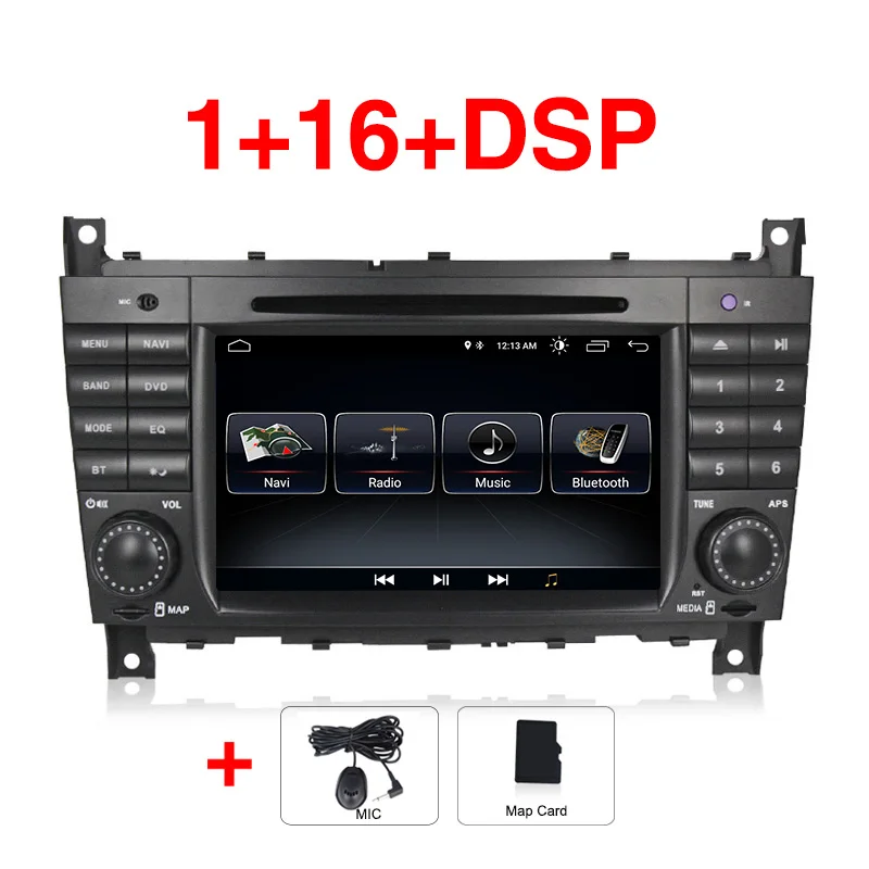 Car dvd Android 8,0 автомобильный dvd-плеер радио gps Navi для Mercedes/Benz W203 W209 W219 a-класс A160 c-класс C180 C200 RDS wifi - Цвет: Car dvd