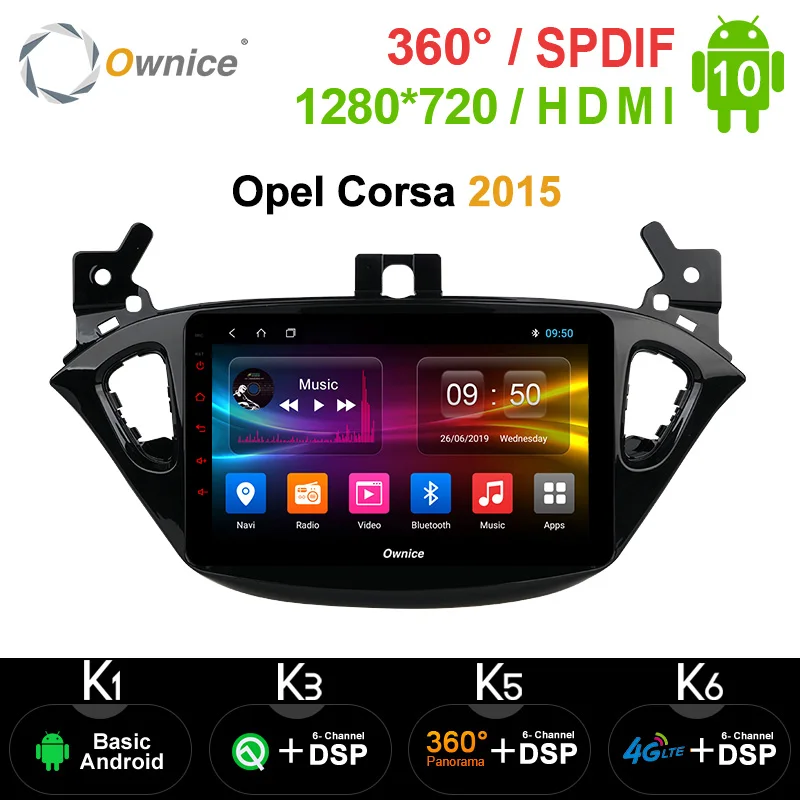 Ownice Android 10 0 Восьмиядерный автомобильный аудио dvd плеер K3 K5 K6 для Opel Corsa 2015 DSP 360