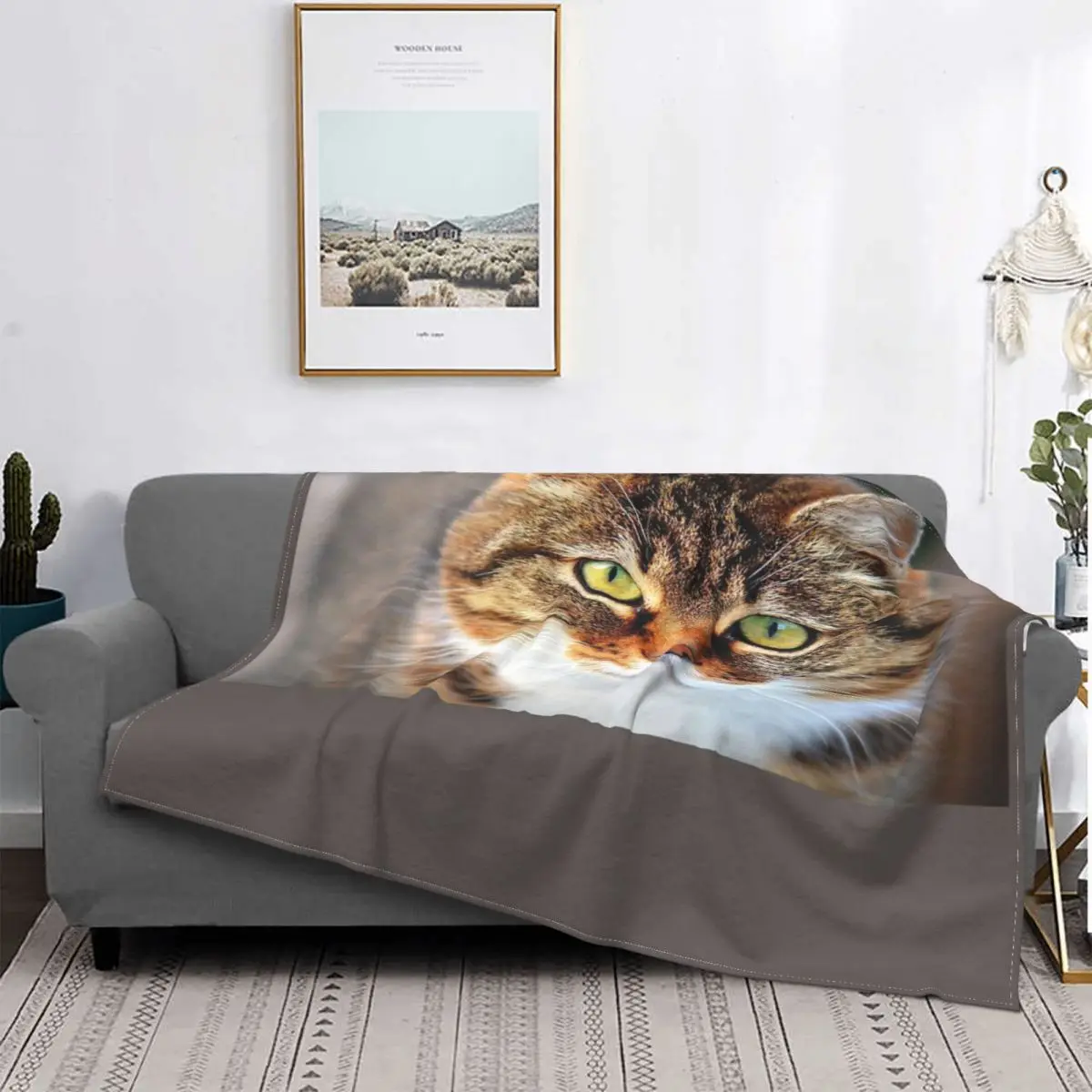 

Manta de estilo gato, colcha de cama a cuadros, fundas de lino, manta con capucha, colchas de verano