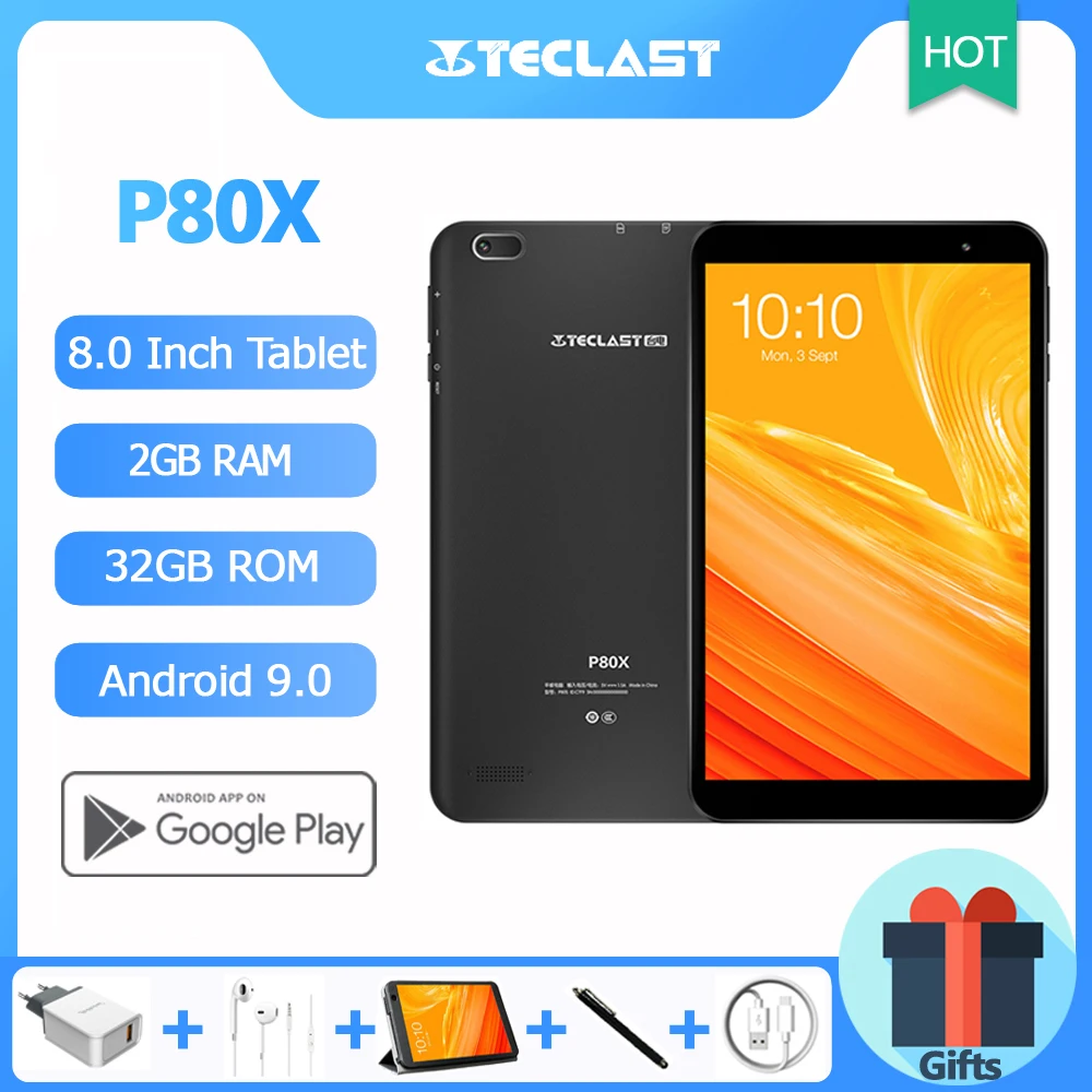 Teclast P80X 8 дюймовый планшетный ПК с системой андроида и 9 0 4G FDD LTE мобильный телефон