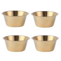 4 pieces set sauce cup 304 stainless steel kitchen sauce plate steak seasoning cups tomato side dish desserts bowls