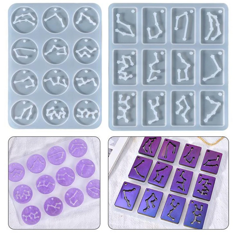 

Twelve Constellation Silicone Mold Pendant Epoxy Resin Casting Jewelry Silicone Mould Jewelry Making Tools Wholesale