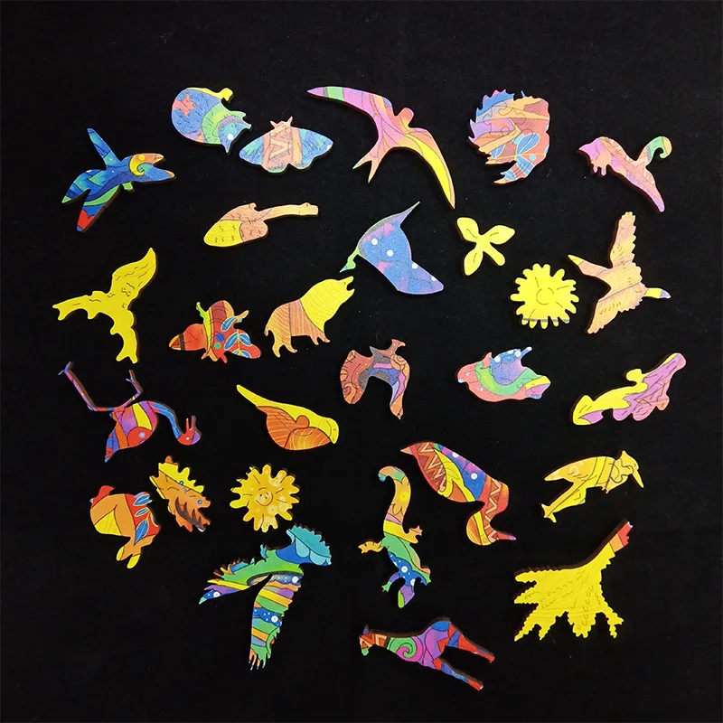 

Wooden Jigsaw Puzzles Mysterious Fox Shape Puzzle Toy For Adults Kids Toy Christmas Gift Educational Puzzle Interactive Game Toy