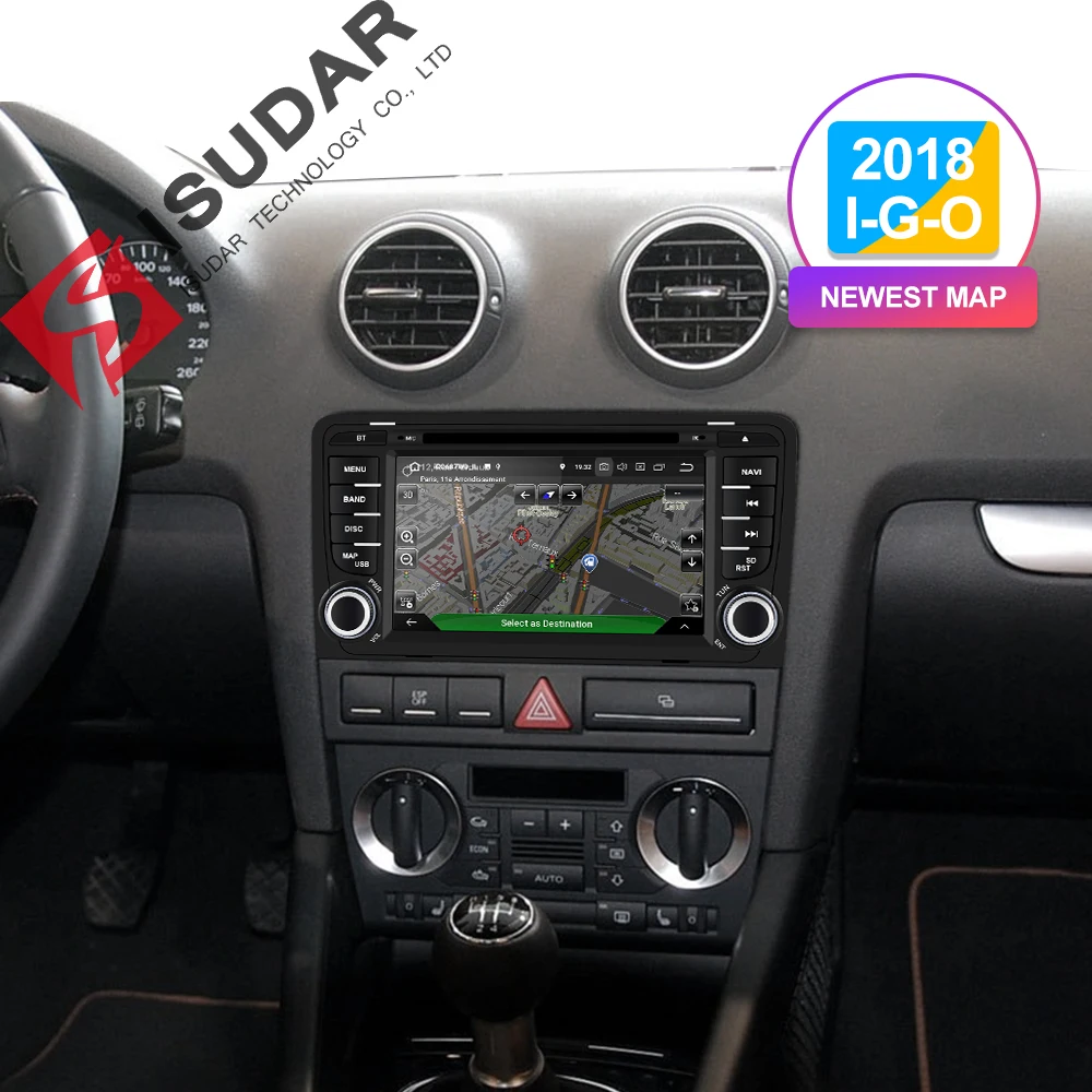Isudar 2 Din Авто Радио Android 9 для Audi A3 8 P/A3 8P1 3-дверей/S3 P/RS3 Sportback Автомобильный